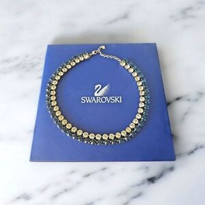 Swarovski Crystal Montana Blue double collar necklace